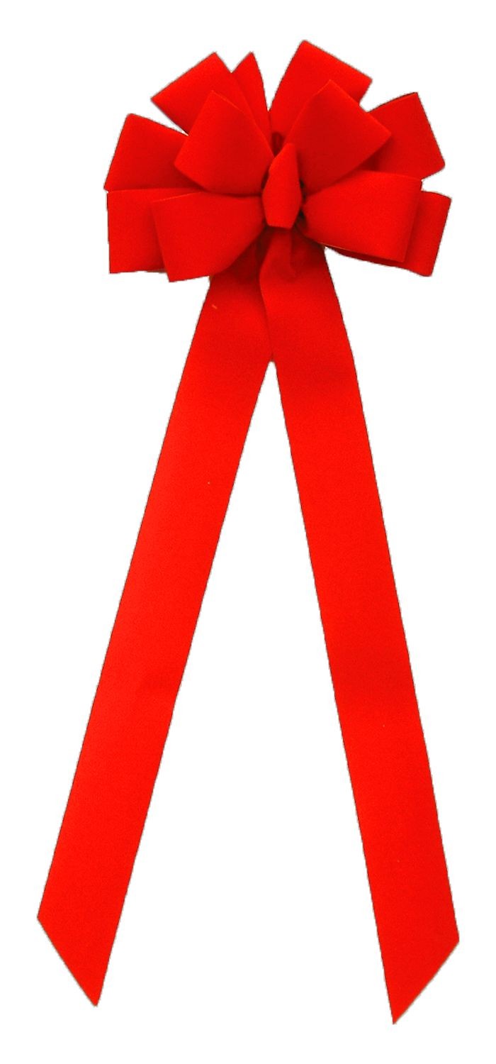 Value Bow, Red Velvet, 4 loop, 8.5 wide, 12 tails, 144/case
