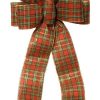 Plaid Weatherproof, 6 loop, #40 ribbon (2.5" width), 8.5" wide with 14" long tails 12/case
