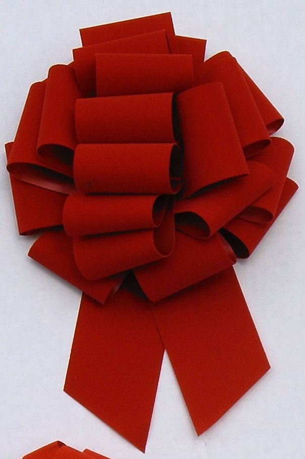50ct 50-5.5"  RED CHRISTMAS PULL BOWS~RED  Ribbon 20 LOOP 
