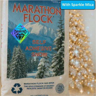 Flock Marathon Diamond, (formerly Criterion), Adhesive Snow Flock with Mica Sparkle, 25 lb bag
