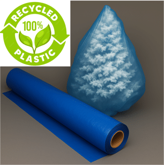 Poly 54 Blue, Poly Tubing 54" x 500 ft roll (Recycled)